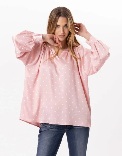 Blouse En Viscose GIOIA 831 Blush -Pyjama Chic Femme Magasin blouse en viscose gioia 831 blush 2