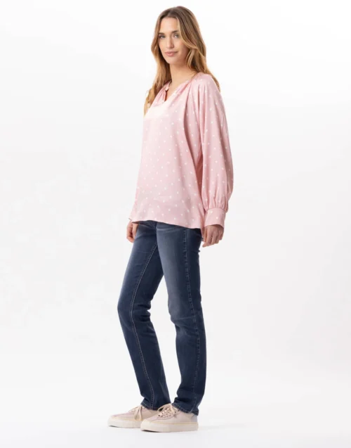 Blouse En Viscose GIOIA 831 Blush -Pyjama Chic Femme Magasin blouse en viscose gioia 831 blush 4