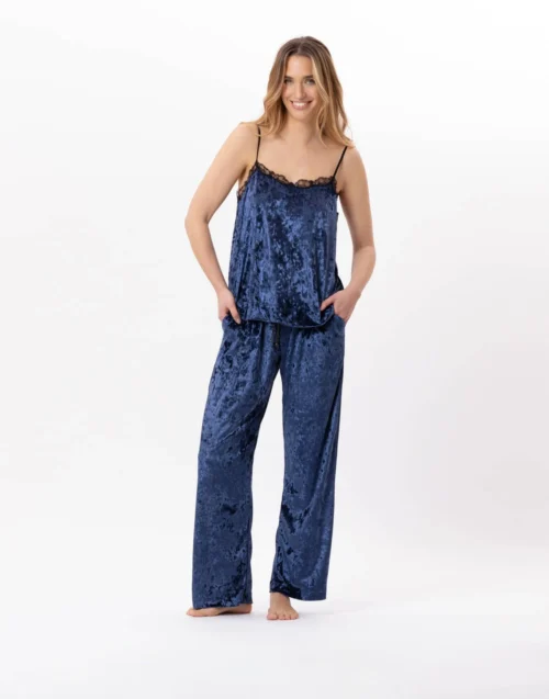 Caraco En Panne De Velours PLATINE 831 Bleu 20 Caraco En Panne De Velours PLATINE 831 Bleu -Pyjama Chic Femme Magasin caraco en panne de velours platine 831 bleu 9