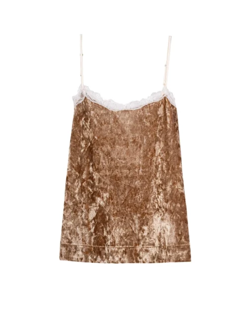 Caraco En Panne De Velours PLATINE 831 Doré 9 Caraco En Panne De Velours PLATINE 831 Doré -Pyjama Chic Femme Magasin caraco en panne de velours platine 831 dore 4