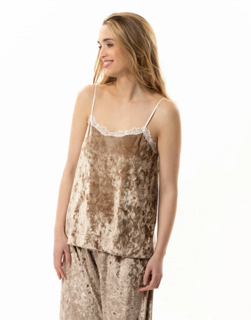 Caraco En Panne De Velours PLATINE 831 Doré