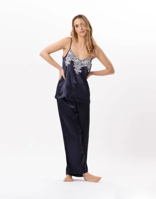 Caraco Pantalon En Viscose MOON 804 Marine 8 Caraco Pantalon En Viscose MOON 804 Marine -Pyjama Chic Femme Magasin caraco pantalon en viscose moon 804 marine 2