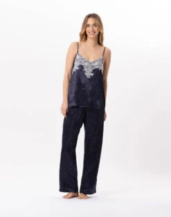 Caraco Pantalon En Viscose MOON 804 Marine