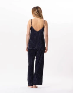 Caraco Pantalon En Viscose MOON 804 Marine -Pyjama Chic Femme Magasin caraco pantalon en viscose moon 804 marine 4