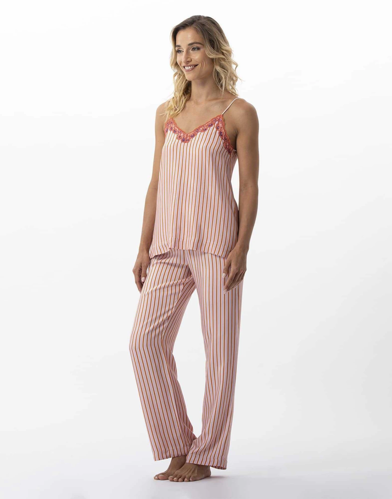 Caraco Rayé En 100% Viscose BIRKIN 730 Dragée 5 Caraco Rayé En 100% Viscose BIRKIN 730 Dragée – Image 5