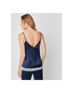 Caraco Soie 230 Marine -Pyjama Chic Femme Magasin caraco soie 230 marine 3