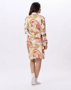 Chemise De Nuit Boutonnée En Viscose ALLEGRA 805 Multico -Pyjama Chic Femme Magasin chemise de nuit boutonnee en viscose allegra 805 multico 5