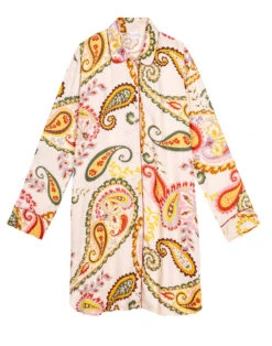 Chemise De Nuit Boutonnée En Viscose ALLEGRA 805 Multico -Pyjama Chic Femme Magasin chemise de nuit boutonnee en viscose allegra 805 multico 6