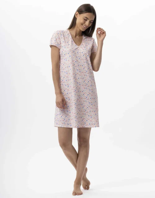 Chemise De Nuit En Coton ANGIE 701 Multico -Pyjama Chic Femme Magasin chemise de nuit en coton angie 701 multico 2