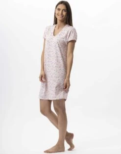 Chemise De Nuit En Coton ANGIE 701 Multico -Pyjama Chic Femme Magasin chemise de nuit en coton angie 701 multico 3