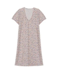 Chemise De Nuit En Coton ANGIE 701 Multico -Pyjama Chic Femme Magasin chemise de nuit en coton angie 701 multico 6