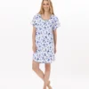 Chemise De Nuit En Coton BLOOM 901 Bleu