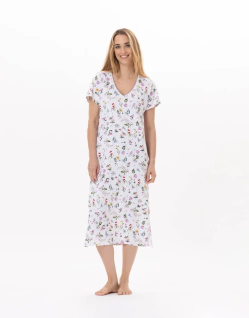 Chemise De Nuit En Coton BLOOM 911 Corail