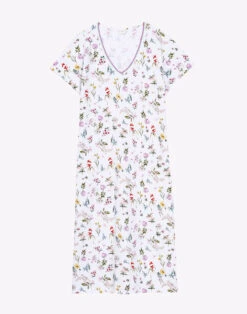 Chemise De Nuit En Coton BLOOM 911 Corail -Pyjama Chic Femme Magasin chemise de nuit en coton bloom 911 corail 6