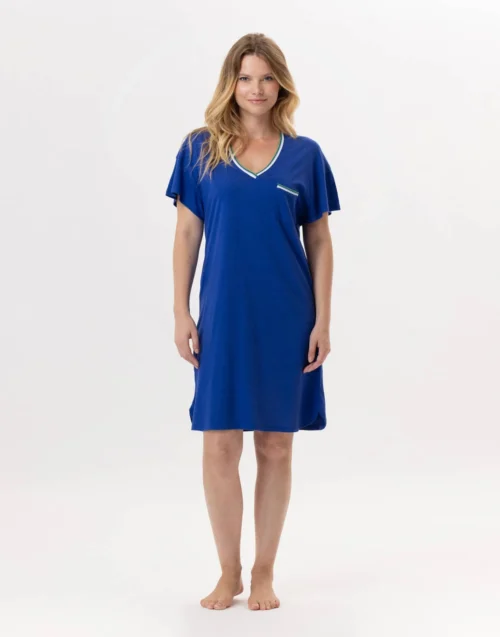 Chemise De Nuit En Coton BLOOM 921 Bleu
