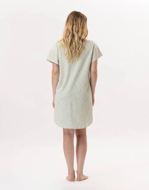 Chemise De Nuit En Coton CALISSON 901 Anis 10 Chemise De Nuit En Coton CALISSON 901 Anis -Pyjama Chic Femme Magasin chemise de nuit en coton calisson 901 anis 4