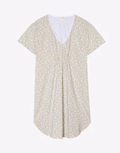 Chemise De Nuit En Coton CALISSON 901 Anis -Pyjama Chic Femme Magasin chemise de nuit en coton calisson 901 anis 5
