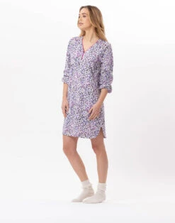Chemise De Nuit En Coton CASSIE 801 Multico -Pyjama Chic Femme Magasin chemise de nuit en coton cassie 801 multico 4