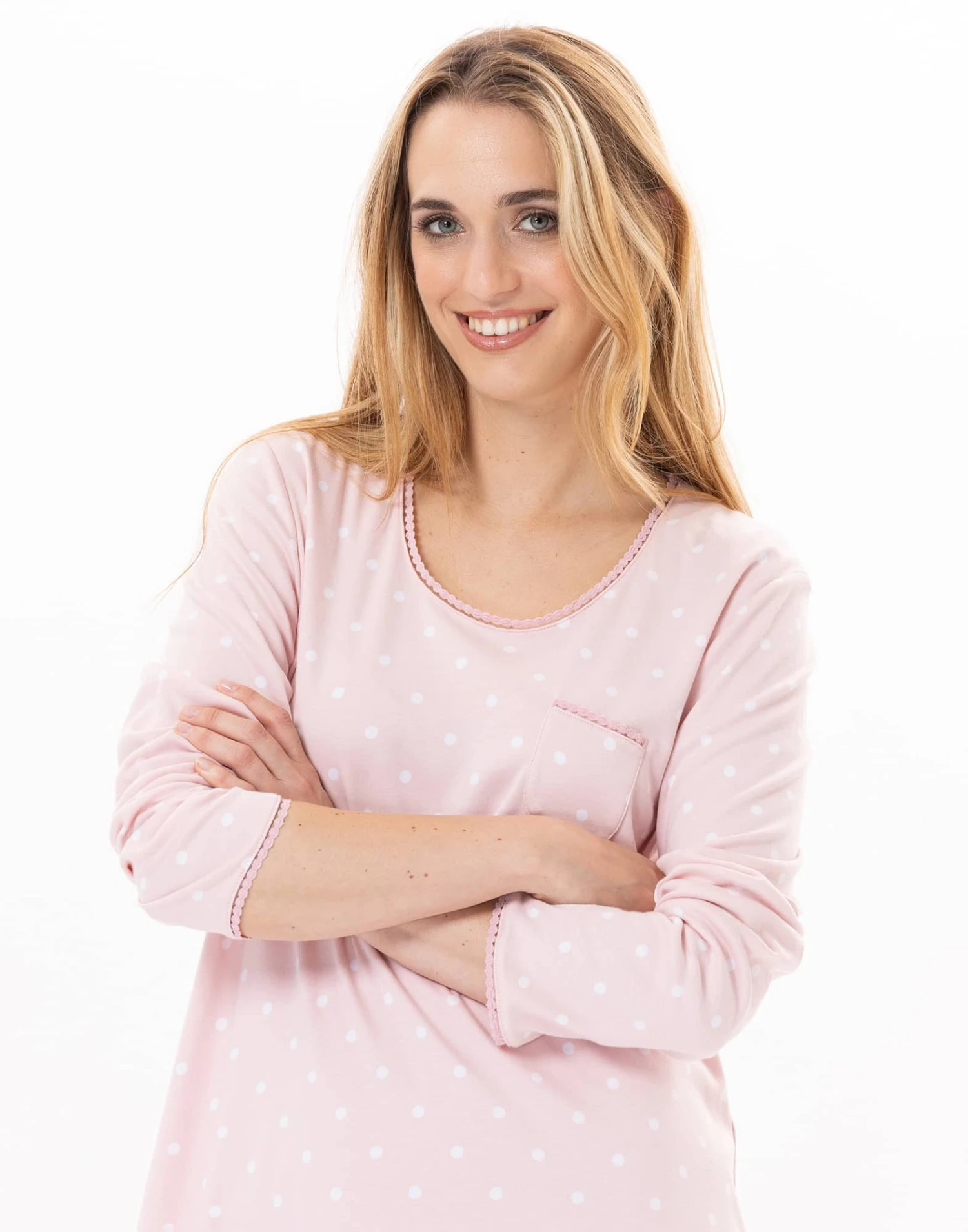 Chemise De Nuit En CotonCHAMADE 801 Blush 2 Chemise De Nuit En CotonCHAMADE 801 Blush – Image 2