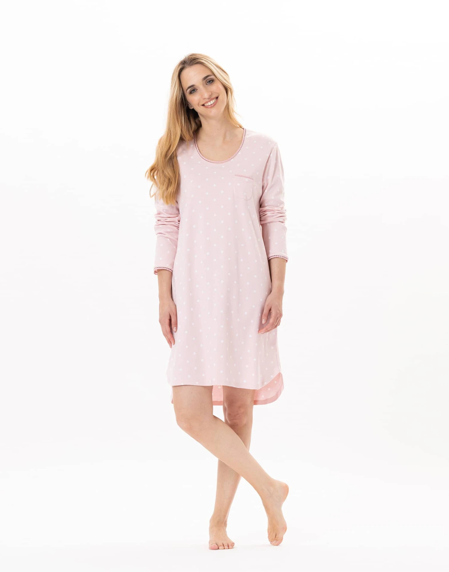 Chemise De Nuit En CotonCHAMADE 801 Blush 3 Chemise De Nuit En CotonCHAMADE 801 Blush – Image 3