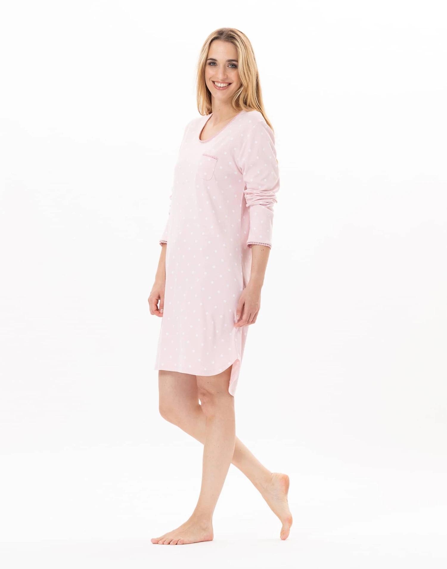 Chemise De Nuit En CotonCHAMADE 801 Blush 4 Chemise De Nuit En CotonCHAMADE 801 Blush – Image 4