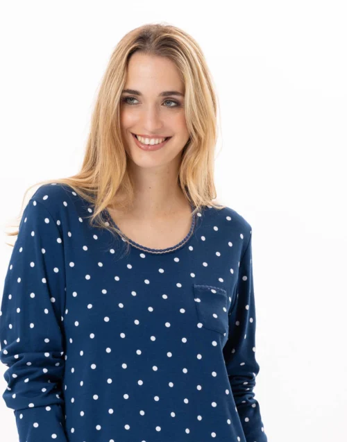 Pyjama Chic Femme Magasin -Pyjama Chic Femme Magasin chemise de nuit en coton chamade 801 prusse 1