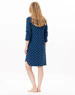 Chemise De Nuit En CotonCHAMADE 801 Prusse -Pyjama Chic Femme Magasin chemise de nuit en coton chamade 801 prusse 4