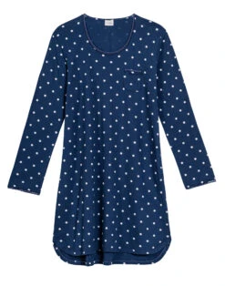 Chemise De Nuit En CotonCHAMADE 801 Prusse -Pyjama Chic Femme Magasin chemise de nuit en coton chamade 801 prusse 5
