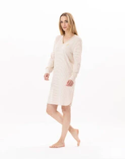 Chemise De Nuit En CotonGARANCE 801 Doré/Ecru 11 Chemise De Nuit En CotonGARANCE 801 Doré/Ecru -Pyjama Chic Femme Magasin chemise de nuit en coton garance 801 dore ecru 4