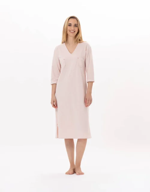 Chemise De Nuit En Coton JEANNETTE 911 Sable