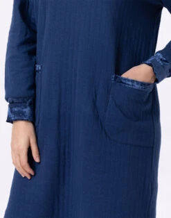 Chemise De Nuit En Coton Matelassé PILLOW 801 Prusse -Pyjama Chic Femme Magasin chemise de nuit en coton matelasse pillow 801 prusse 2