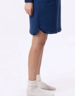 Chemise De Nuit En Coton Matelassé PILLOW 801 Prusse -Pyjama Chic Femme Magasin chemise de nuit en coton matelasse pillow 801 prusse 3