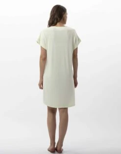 Chemise De Nuit En Coton Modal RIVIERA 711 Anis 8 Chemise De Nuit En Coton Modal RIVIERA 711 Anis -Pyjama Chic Femme Magasin chemise de nuit en coton modal riviera 711 anis 3