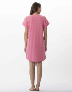Chemise De Nuit En Coton Modal RIVIERA 711 Fraise 10 Chemise De Nuit En Coton Modal RIVIERA 711 Fraise -Pyjama Chic Femme Magasin chemise de nuit en coton modal riviera 711 fraise 4
