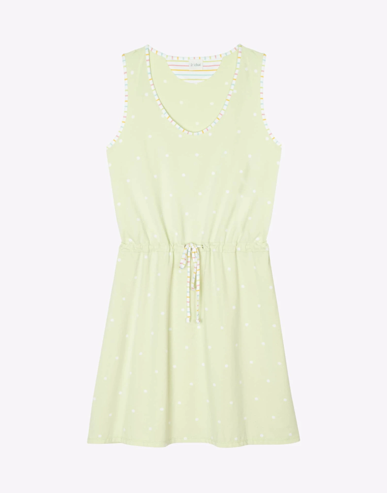 Chemise De Nuit En Coton PITCHOUN 907 Vert D'eau 6 Chemise De Nuit En Coton PITCHOUN 907 Vert D'eau – Image 6