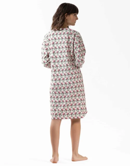Chemise De Nuit En Jersey Imprimée écru ZOÉ 601 écru 10 Chemise De Nuit En Jersey Imprimée écru ZOÉ 601 écru -Pyjama Chic Femme Magasin chemise de nuit en jersey imprimee ecru zoe 601 ecru 4