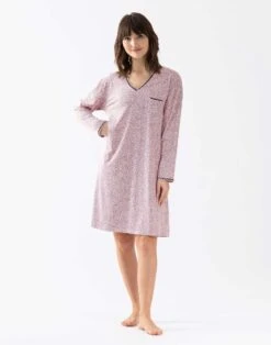 Chemise De Nuit En Jersey Rose FOREVER 601 Rose