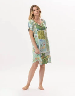 Chemise De Nuit En Viscose ESTEREL 901 Vert D'eau 8 Chemise De Nuit En Viscose ESTEREL 901 Vert D'eau -Pyjama Chic Femme Magasin chemise de nuit en viscose esterel 901 vert d eau 2