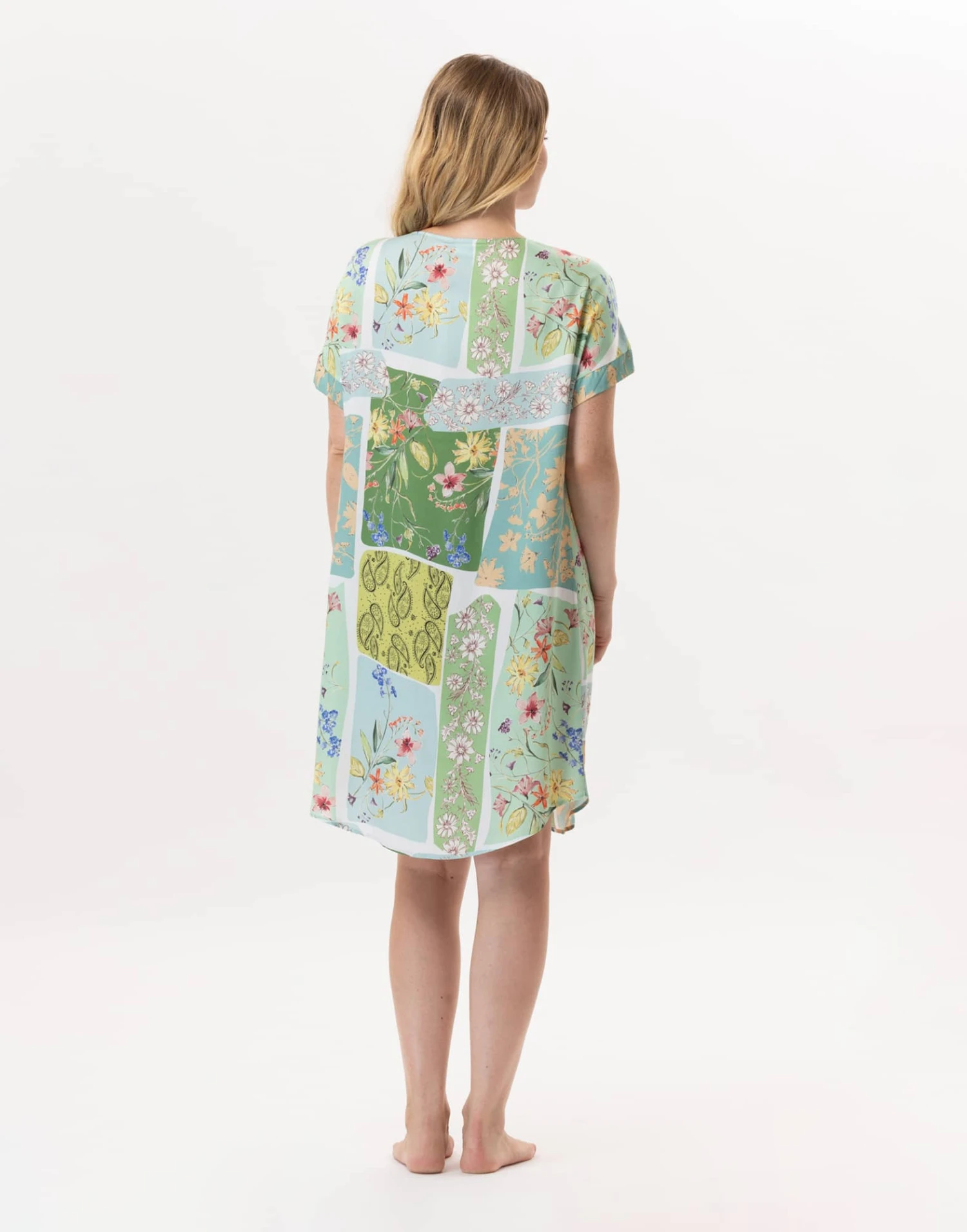 Chemise De Nuit En Viscose ESTEREL 901 Vert D'eau 5 Chemise De Nuit En Viscose ESTEREL 901 Vert D'eau – Image 5