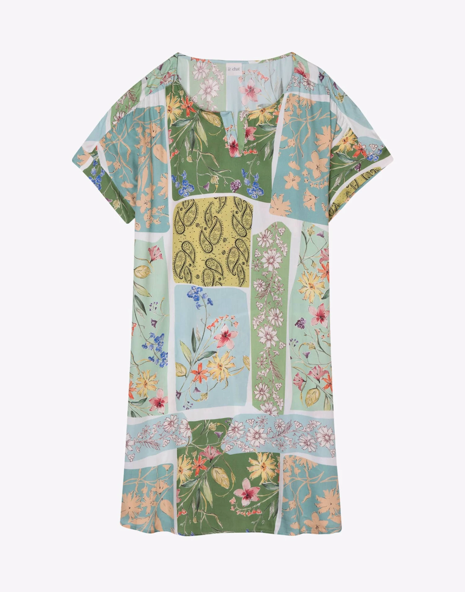 Chemise De Nuit En Viscose ESTEREL 901 Vert D'eau 6 Chemise De Nuit En Viscose ESTEREL 901 Vert D'eau – Image 6