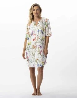 Chemise De Nuit Imprimée Fleurs En 100% Viscose RIVIERA 701 Multico