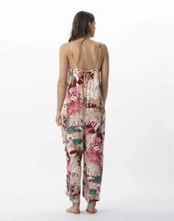 Combi Pantalon Imprimé Fleurs En 100% Viscose CAMÉLIA 720 Multico -Pyjama Chic Femme Magasin combi pantalon imprime fleurs en 100 viscose camelia 720 multico 6