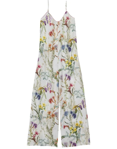 Combi Pantalon Imprimé Fleurs En 100% Viscose RIVIERA 720 Multico 13 Combi Pantalon Imprimé Fleurs En 100% Viscose RIVIERA 720 Multico -Pyjama Chic Femme Magasin combi pantalon imprime fleurs en 100 viscose riviera 720 multico 6