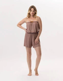 Combishort En Viscose RAMATUELLE 900 Sable -Pyjama Chic Femme Magasin combishort en viscose ramatuelle 900 sable 3