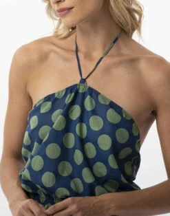 Combishort Imprimé Pois En 100% Coton RIVA 700 Vert 8 Combishort Imprimé Pois En 100% Coton RIVA 700 Vert -Pyjama Chic Femme Magasin combishort imprime pois en 100 coton riva 700 vert 2