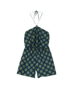 Combishort Imprimé Pois En 100% Coton RIVA 700 Vert 11 Combishort Imprimé Pois En 100% Coton RIVA 700 Vert -Pyjama Chic Femme Magasin combishort imprime pois en 100 coton riva 700 vert 5