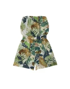 Combishort Imprimé Végétaux En 100% Coton PALMERAIE 700 Multico -Pyjama Chic Femme Magasin combishort imprime vegetaux en 100 coton palmeraie 700 multico 5