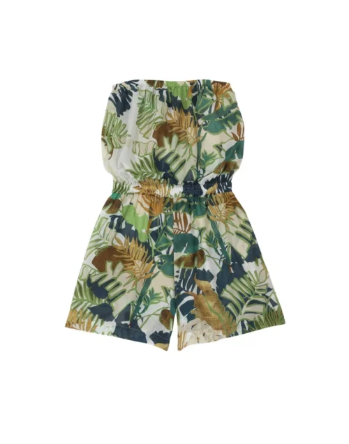 Combishort Imprimé Végétaux En 100% Coton PALMERAIE 700 Multico -Pyjama Chic Femme Magasin combishort imprime vegetaux en 100 coton palmeraie 700 multico 5