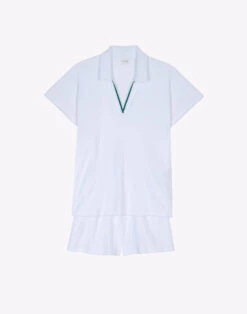 Ensemble Short En Coton VALENSOLE 920 Blanc -Pyjama Chic Femme Magasin ensemble short en coton valensole 920 blanc 8