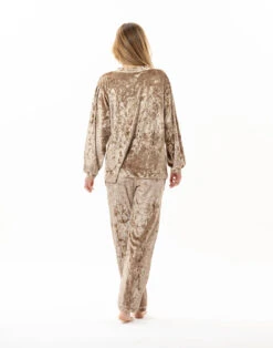 Jogging En Panne De Velours PLATINE 802 Doré -Pyjama Chic Femme Magasin jogging en panne de velours platine 802 dore 5